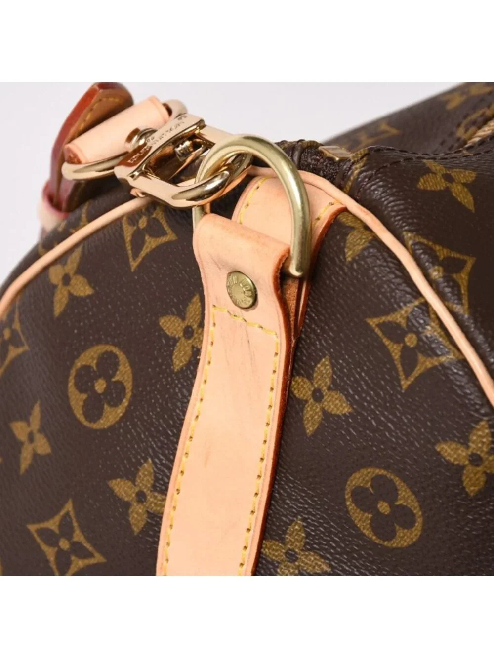 Louis Vuitton Monogram Keepall Bandouliere 55 2-Way Boston Bag Brown Canvas